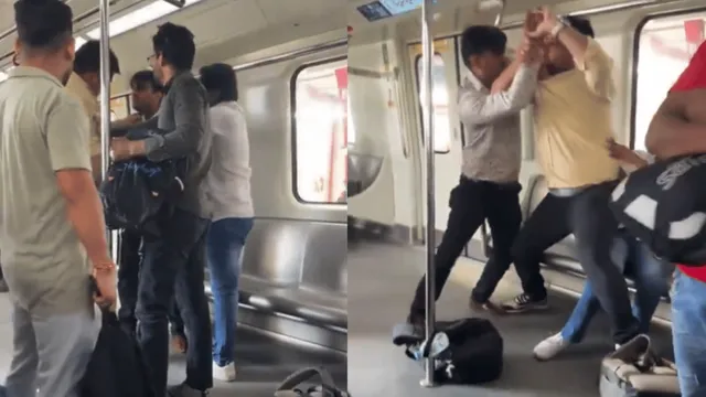 pachtayega-chorde-delhi-metro-passengers-fight-over-seat-in-partially-empty-coach-viral-video-leaves-internet-laughing